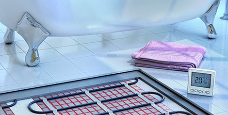 vloerverwarming badkamer in Sint-Niklaas